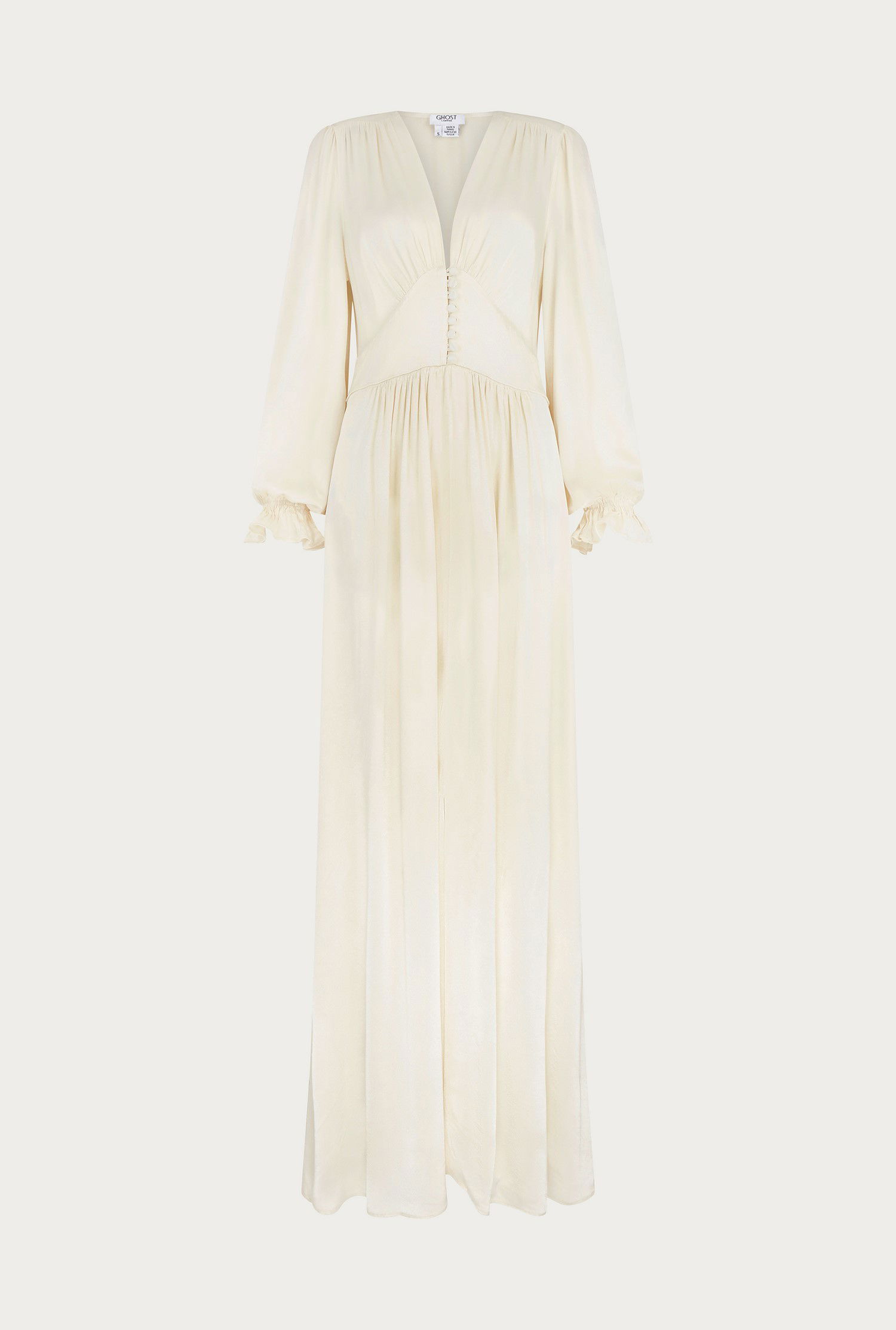 GHOST Ivy Satin Maxi Dress | endource