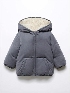 FAUX SHEARLING LINED HOODED PARKA