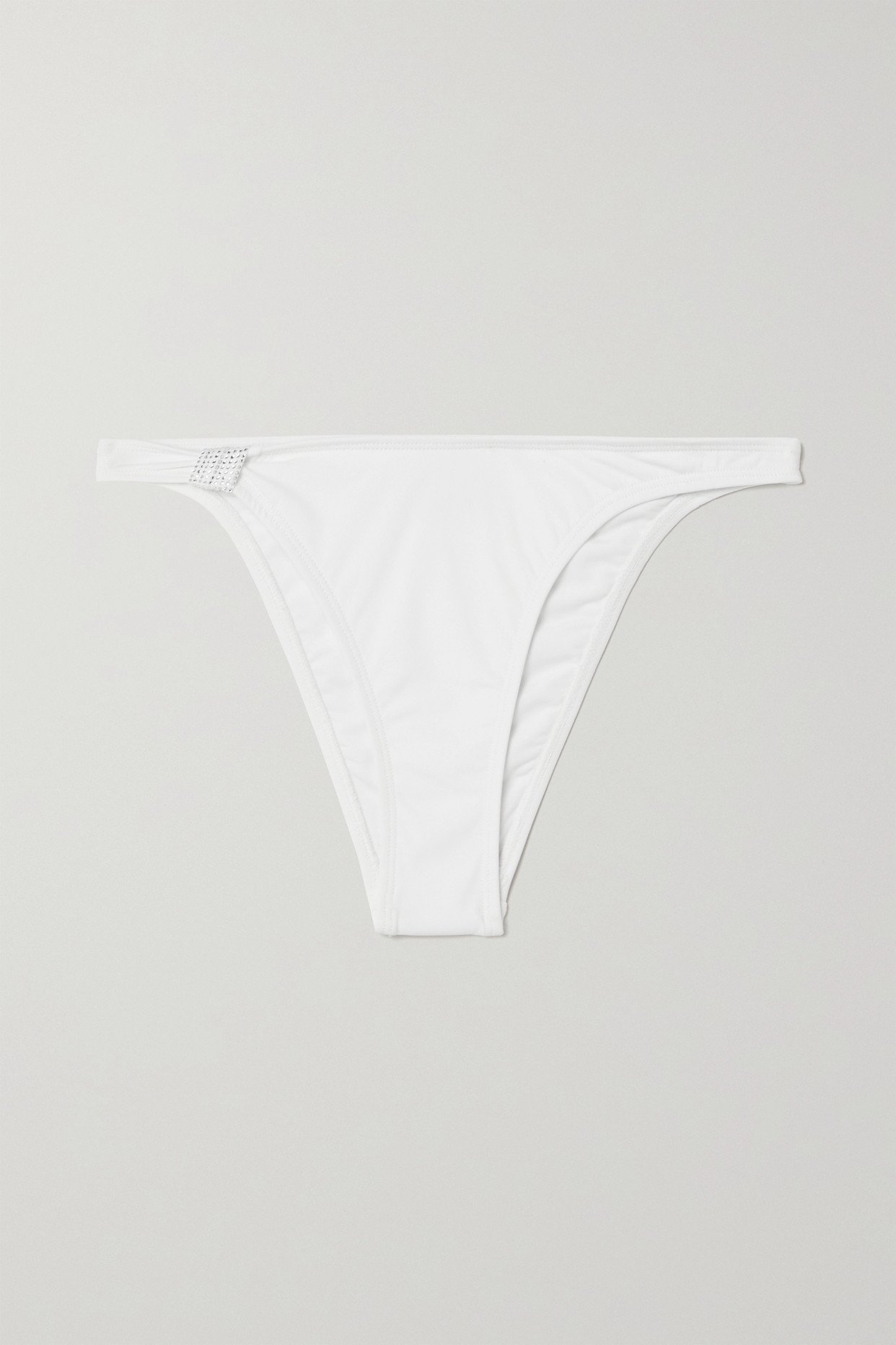 LESLIE AMON Marianne Swarovski Crystal-Embellished Bikini Briefs | Endource