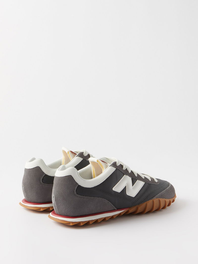 NEW BALANCE RC30 Leather And Suede Trainers in Grey Endource