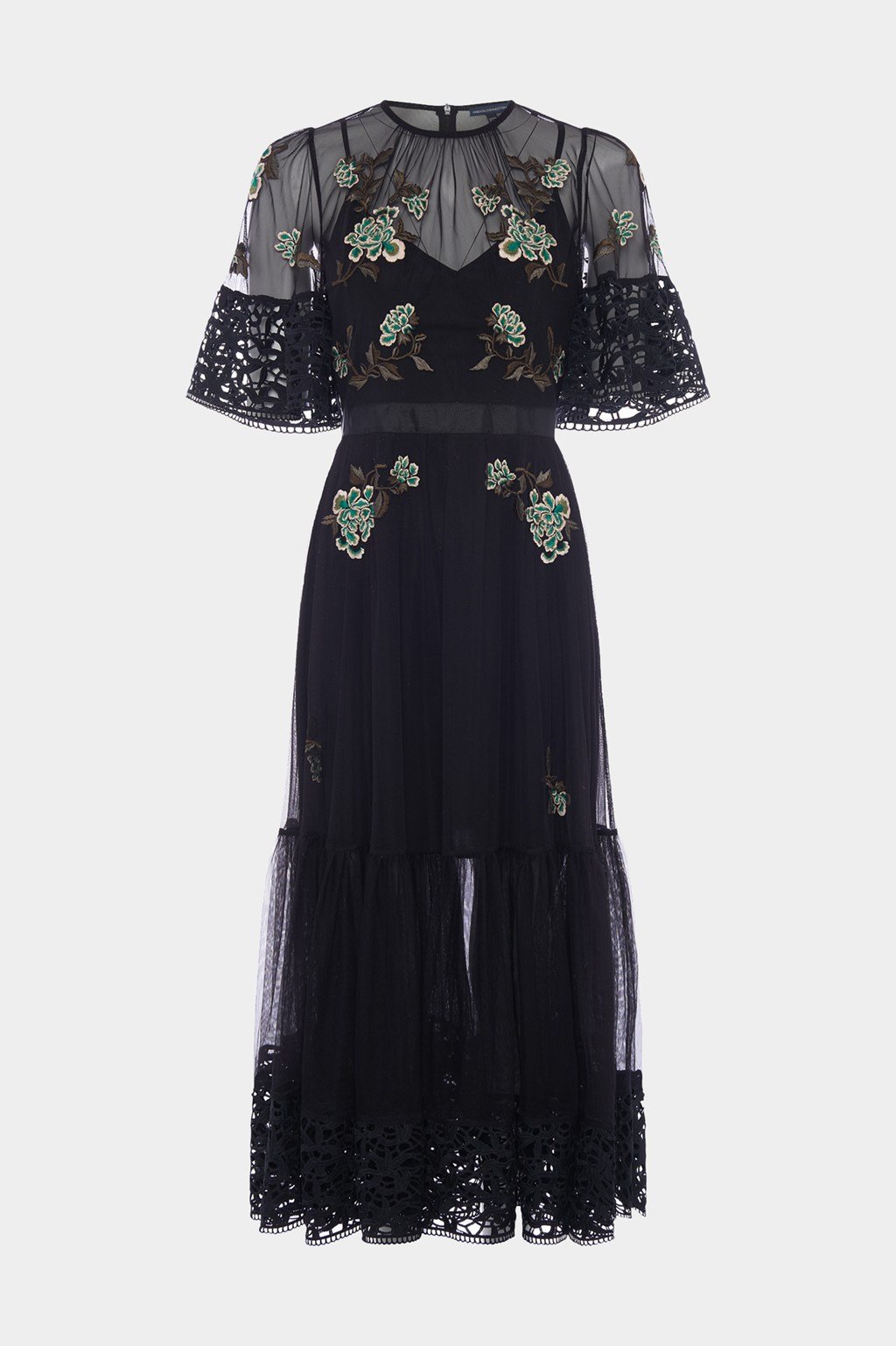 FRENCH CONNECTION Ambre Embroidered Floral Dress