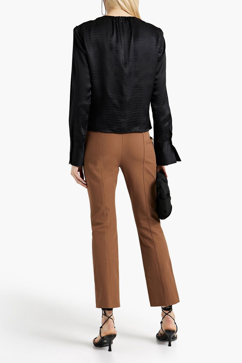 VERONICA BEARD Jupiter Cotton-Blend Kick-Flare Pants endource