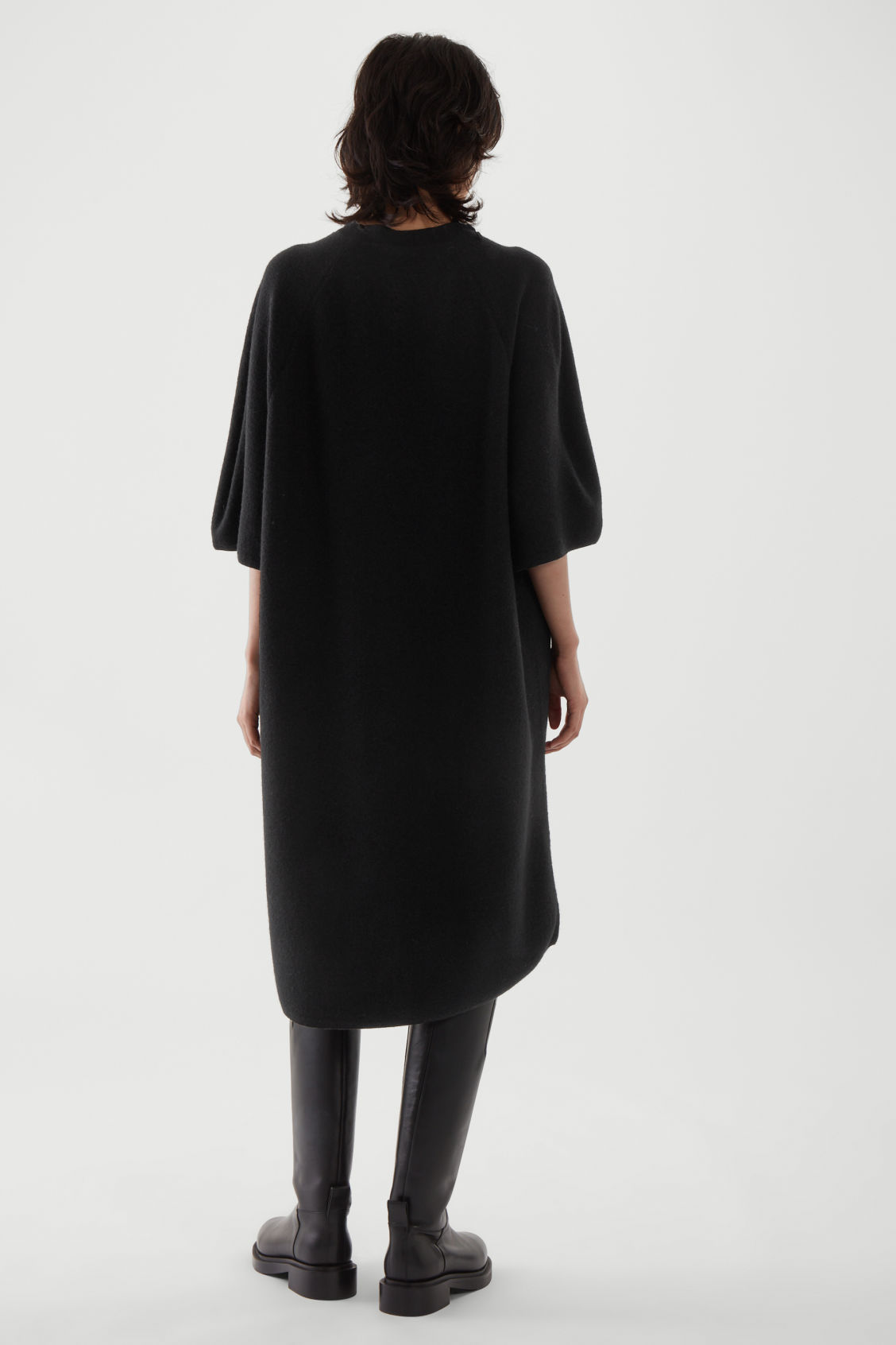 cos oversized wool dress COS OVERSIZED WOOL DRESS black