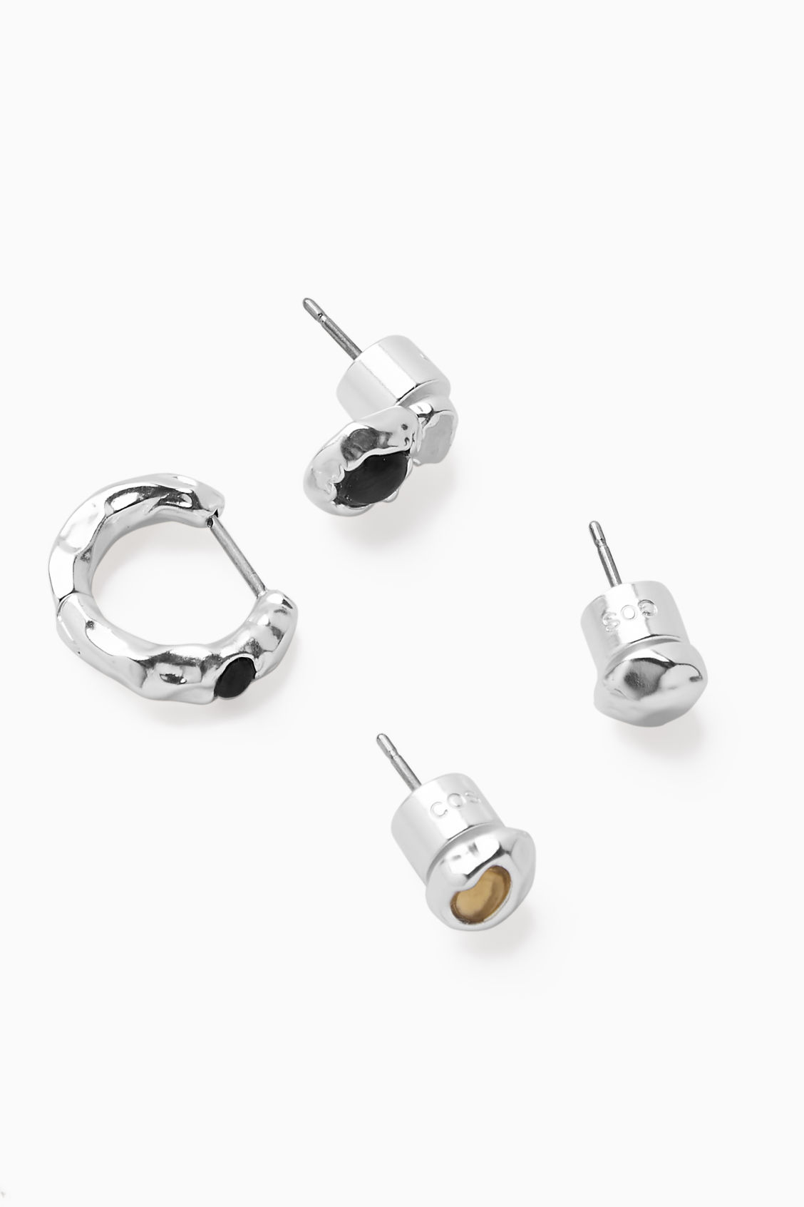 COS Semi-Precious Sone Earrings in SILVER | endource