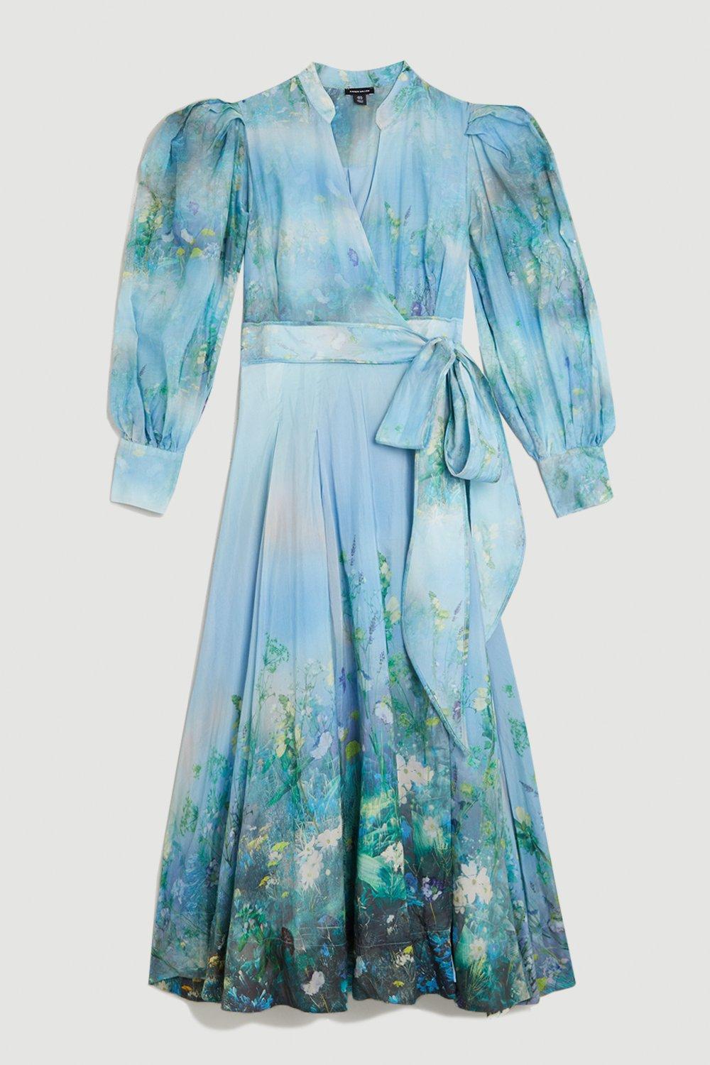 lydia millen silk cotton botanical maxi dress KAREN MILLEN Karen Millen x Lydia Millen - Silk Cotton Botanical Maxi Dress