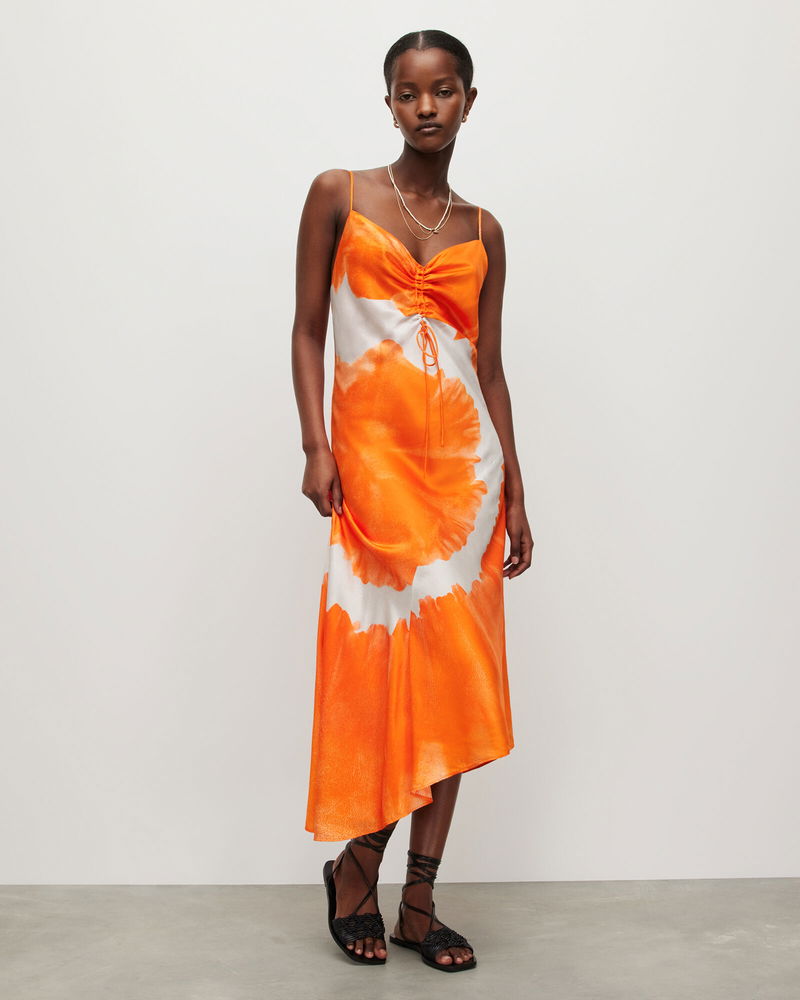 SILK ORANGE TIE DYE DRESS – MARQUES ALMEIDA, 48% OFF