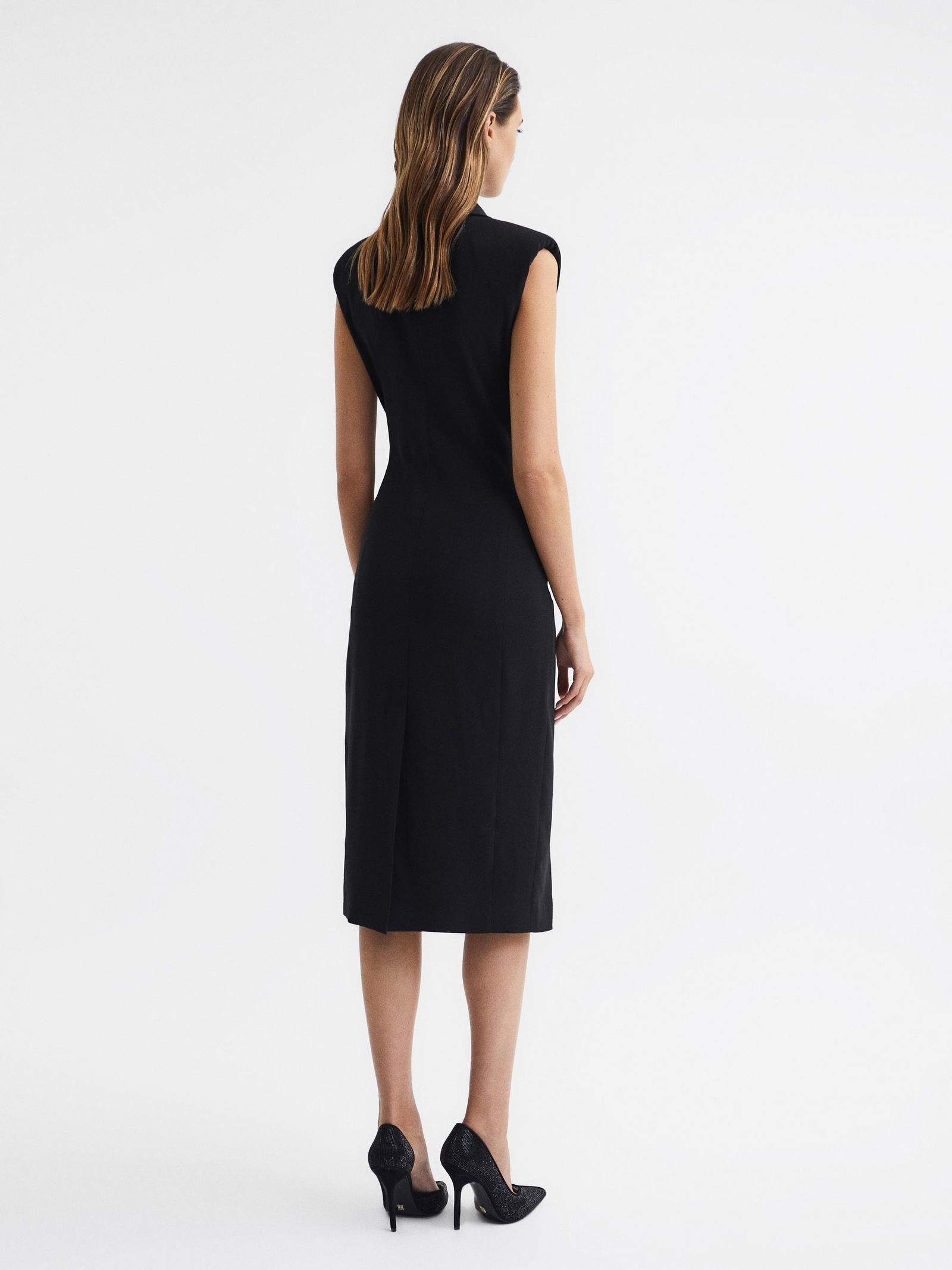reiss cecile tuxedo bodycon midi dress REISS Cecile Tuxedo Bodycon Midi Dress
