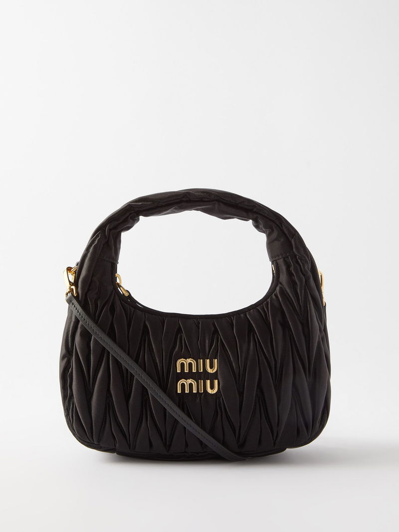 MIU MIU Wander Small Quilted-Satin Shoulder Bag | endource