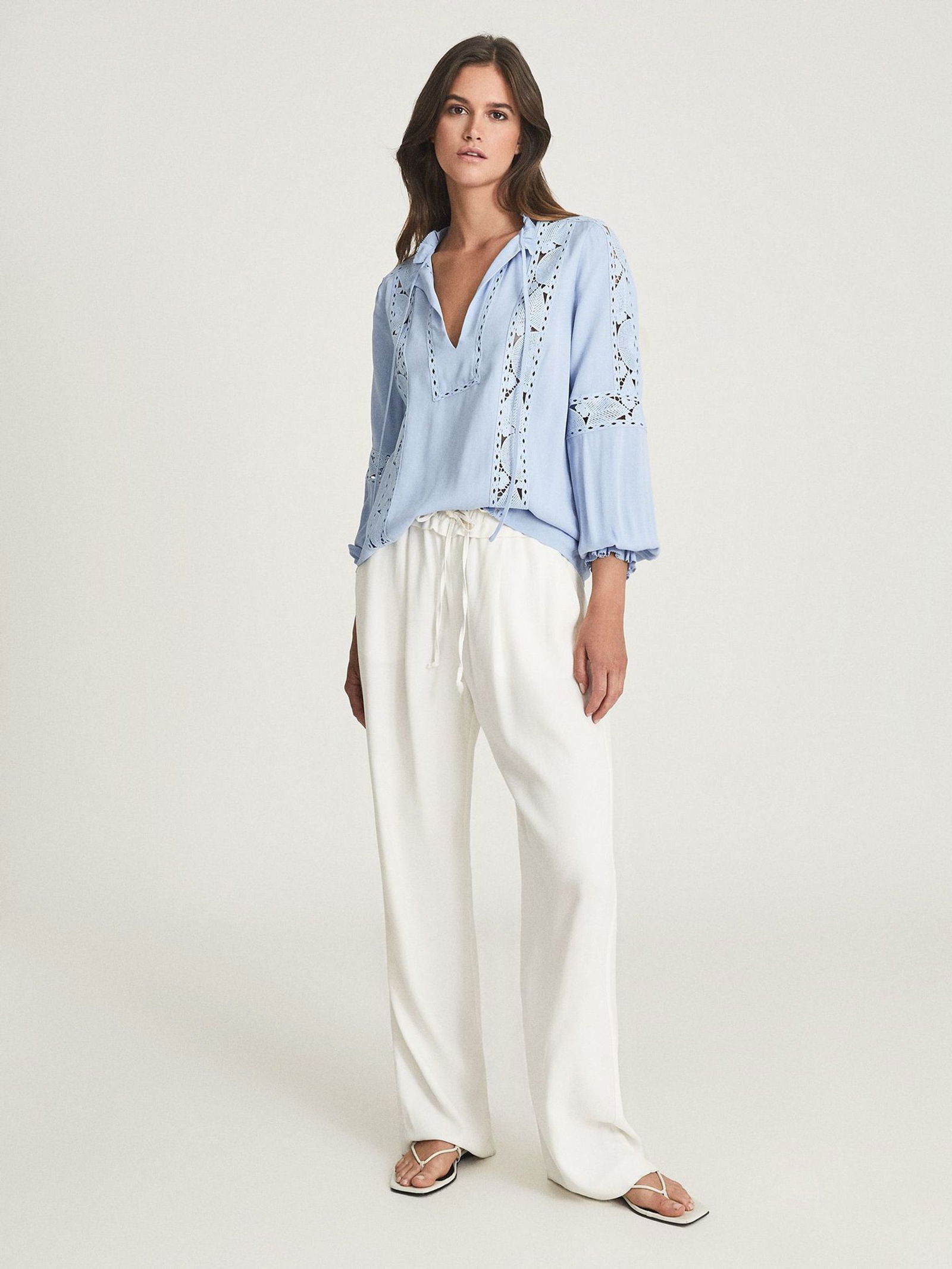 Dottie Lace Inset Blouse main image 1