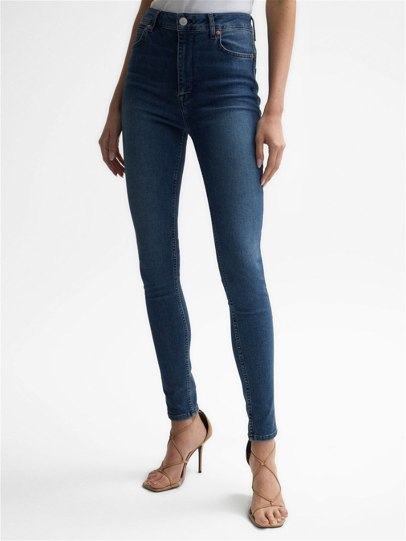 REISS Garcia Contour High Rise Skinny Jeans in Ink | Endource