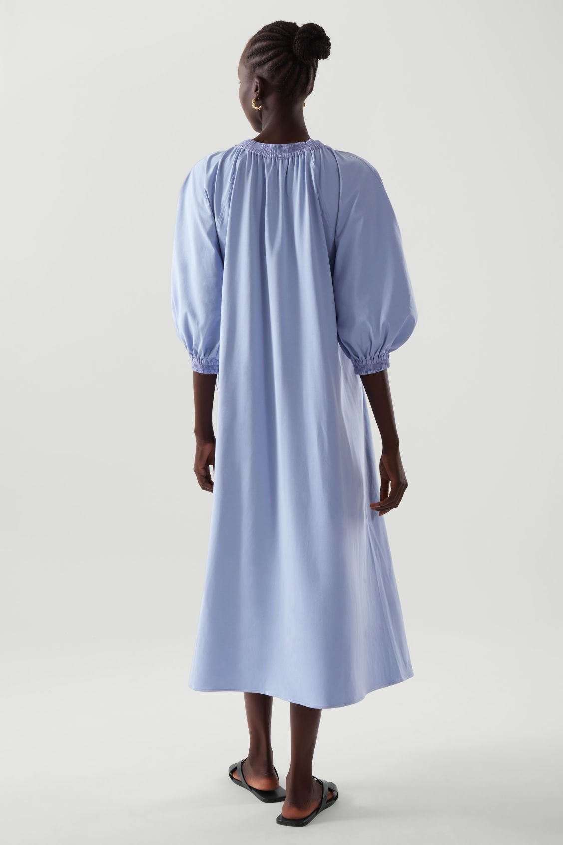 cos volume sleeve midi dress COS Volume-Sleeve Midi Dress