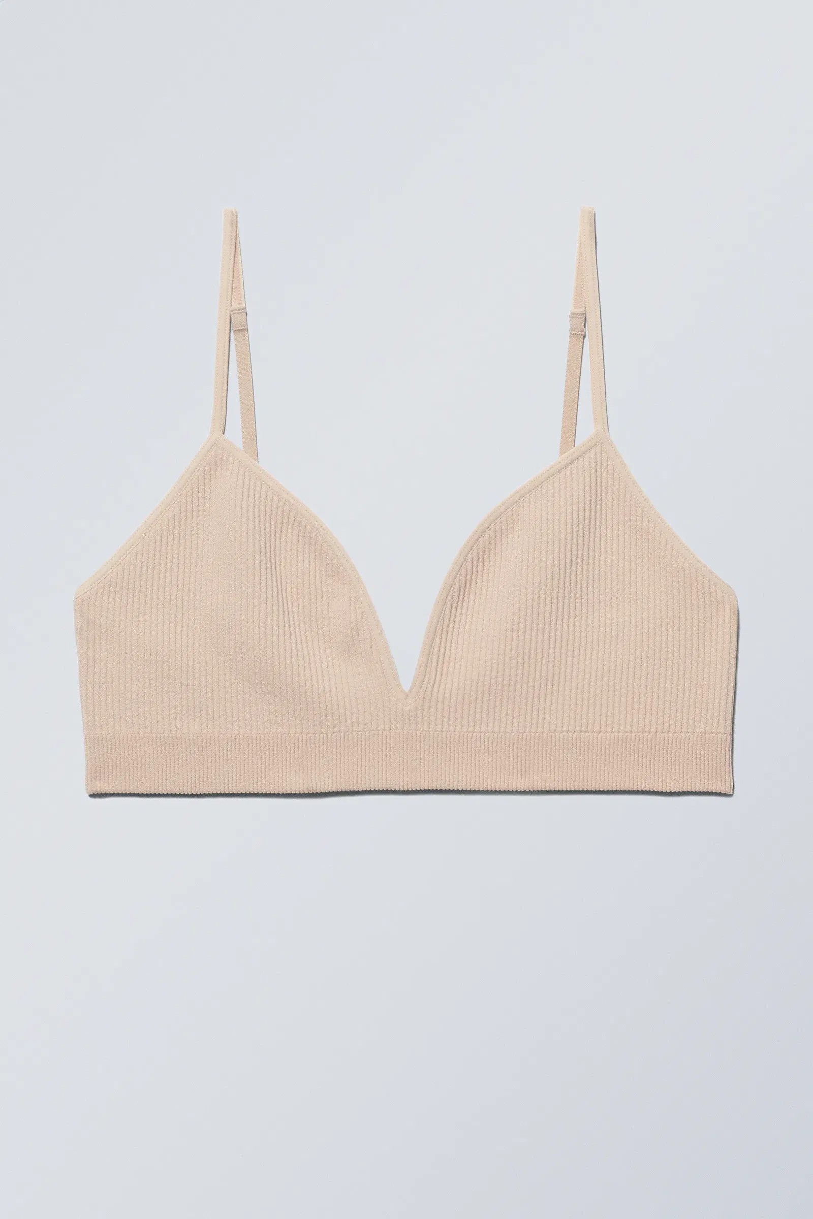 Weekday Cat Triangle Bra In Beige Endource