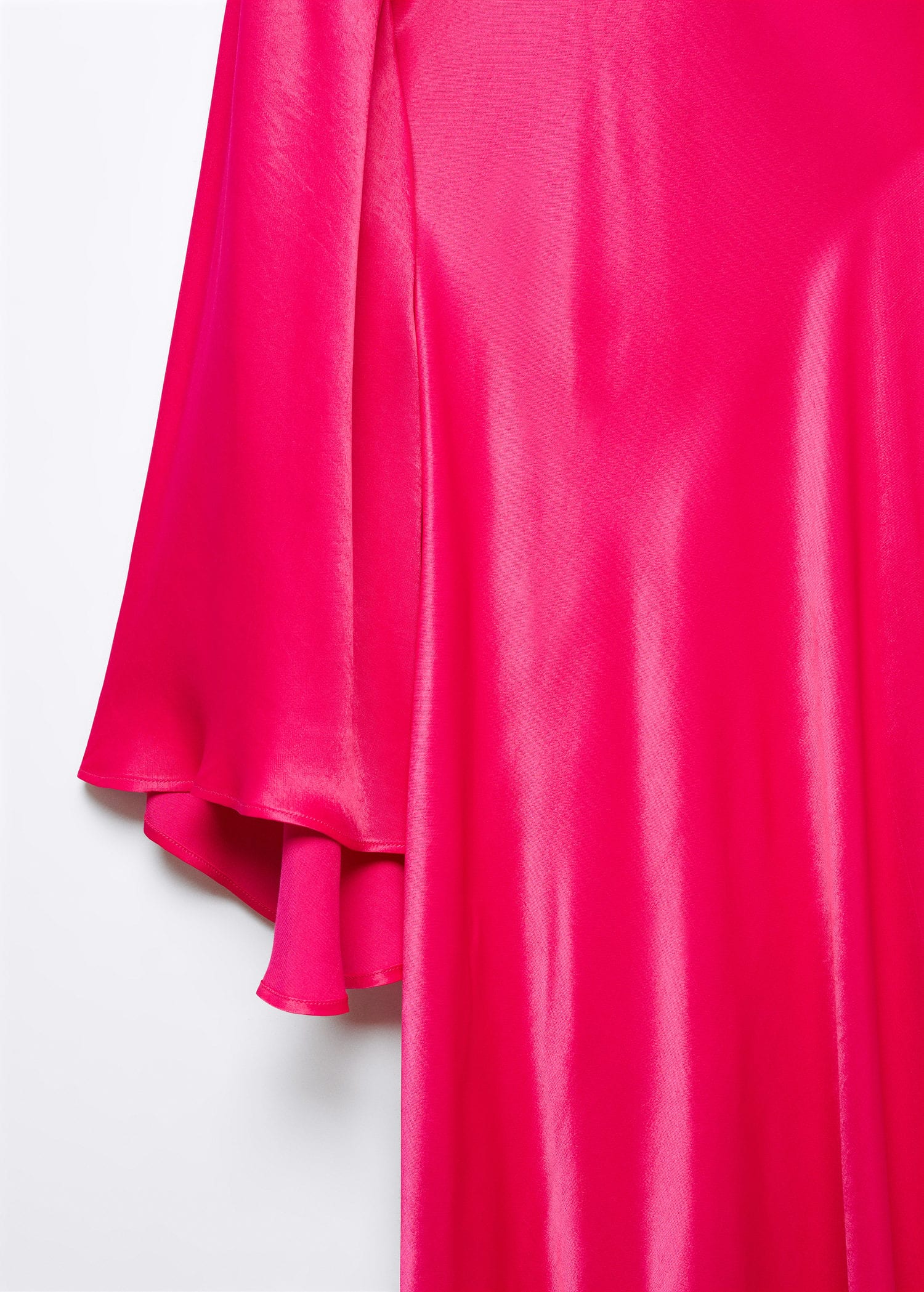 MANGO Flared-Sleeve Satin Dress | endource MANGO Flared-Sleeve Satin Dress | endource
