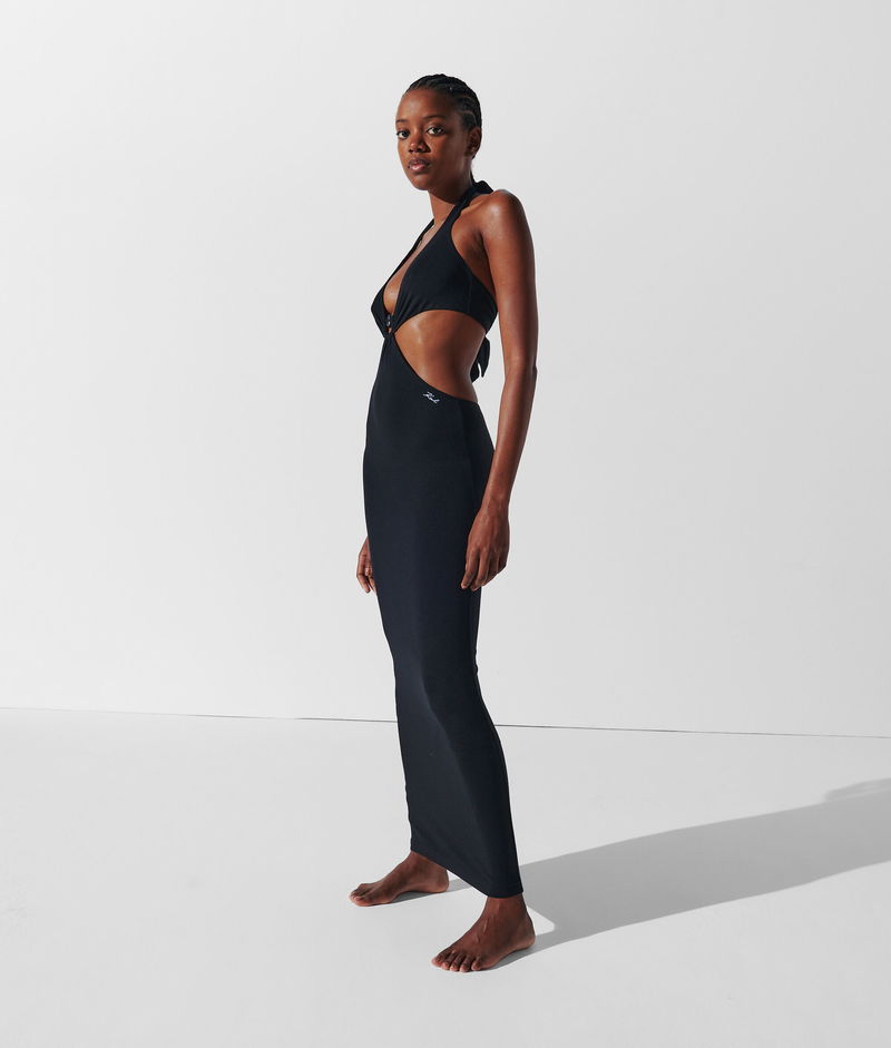 KARL LAGERFELD DNA Cut-Out Beach Dress | endource