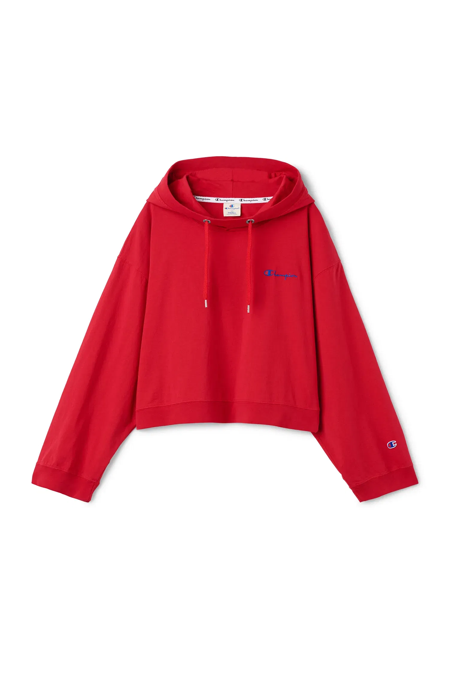 Graphic Hoodie Red Cropped Champion Sweatshirt Champion Weekday
