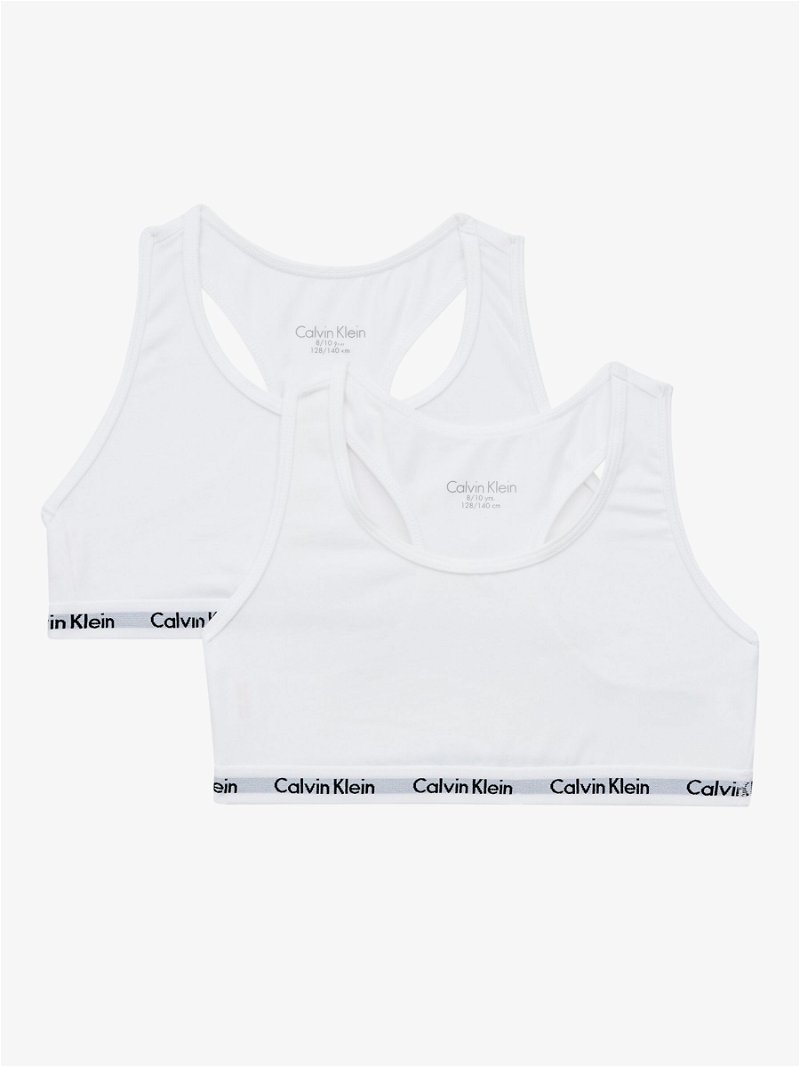 CALVIN KLEIN Modern Cotton Bralette, Pack of 2 in White