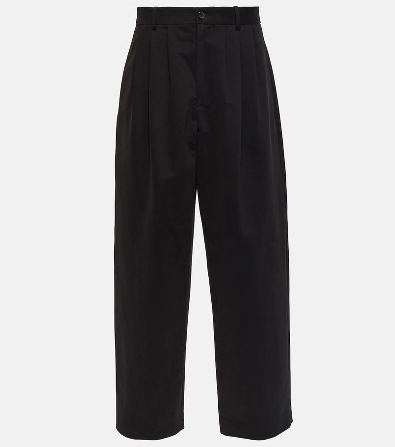 Rufos pleated cotton wide-leg pants