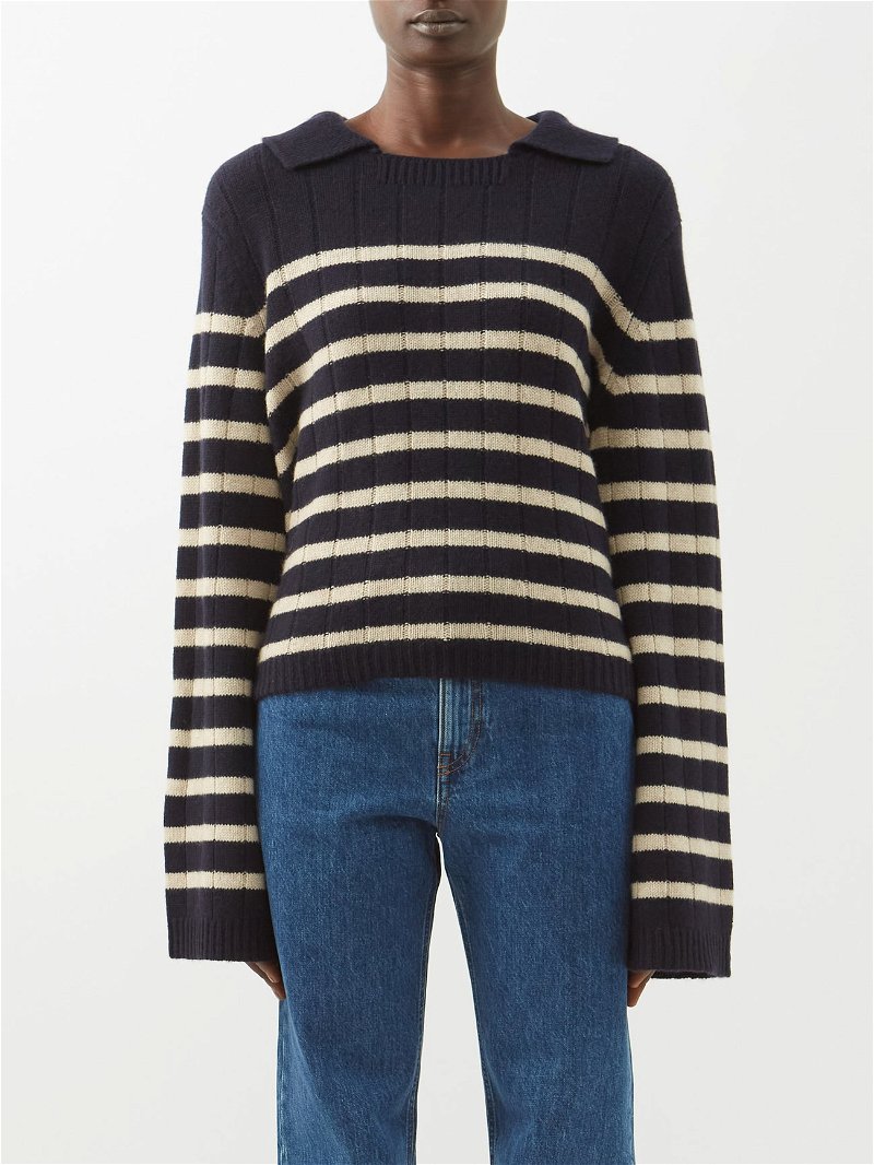 Khaite Mateo striped cashmere sweater