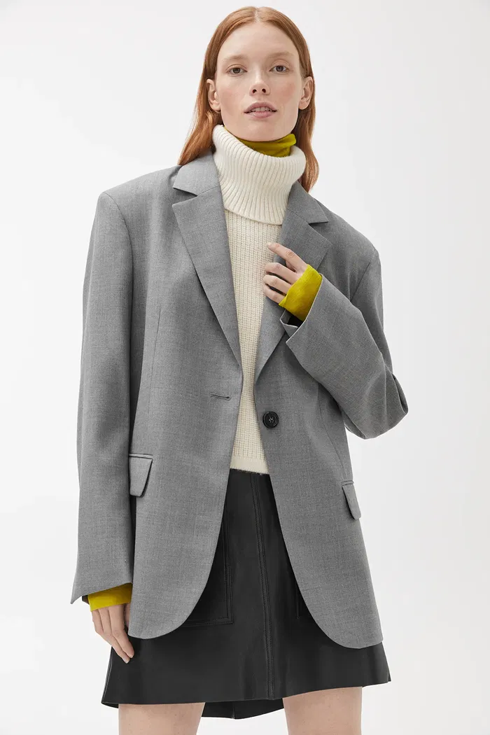 ARKET Oversized Wool Hopsack Blazer Endource