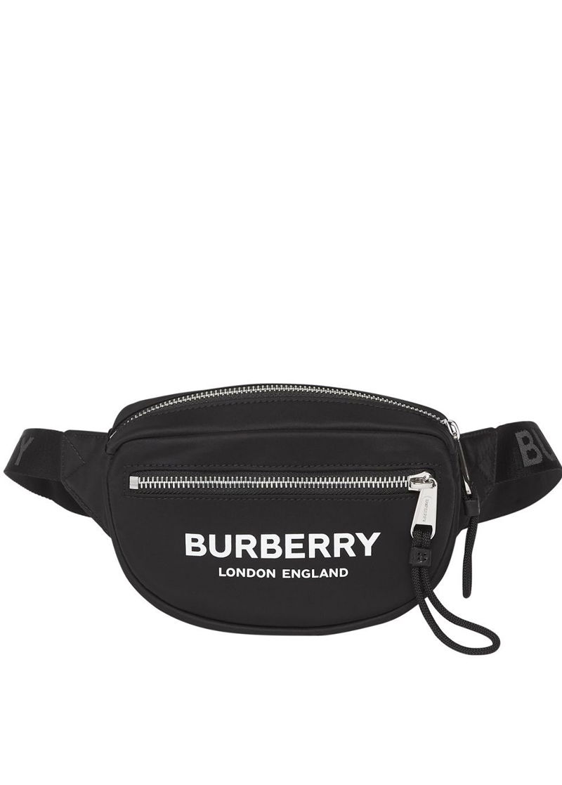 Burberry Logo Print Nylon Cannon Bum Bag Small Black