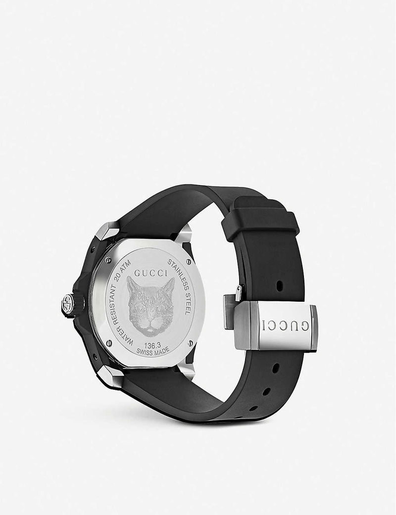 GUCCI Dive Stainless-Steel And Rubber Watch | Endource