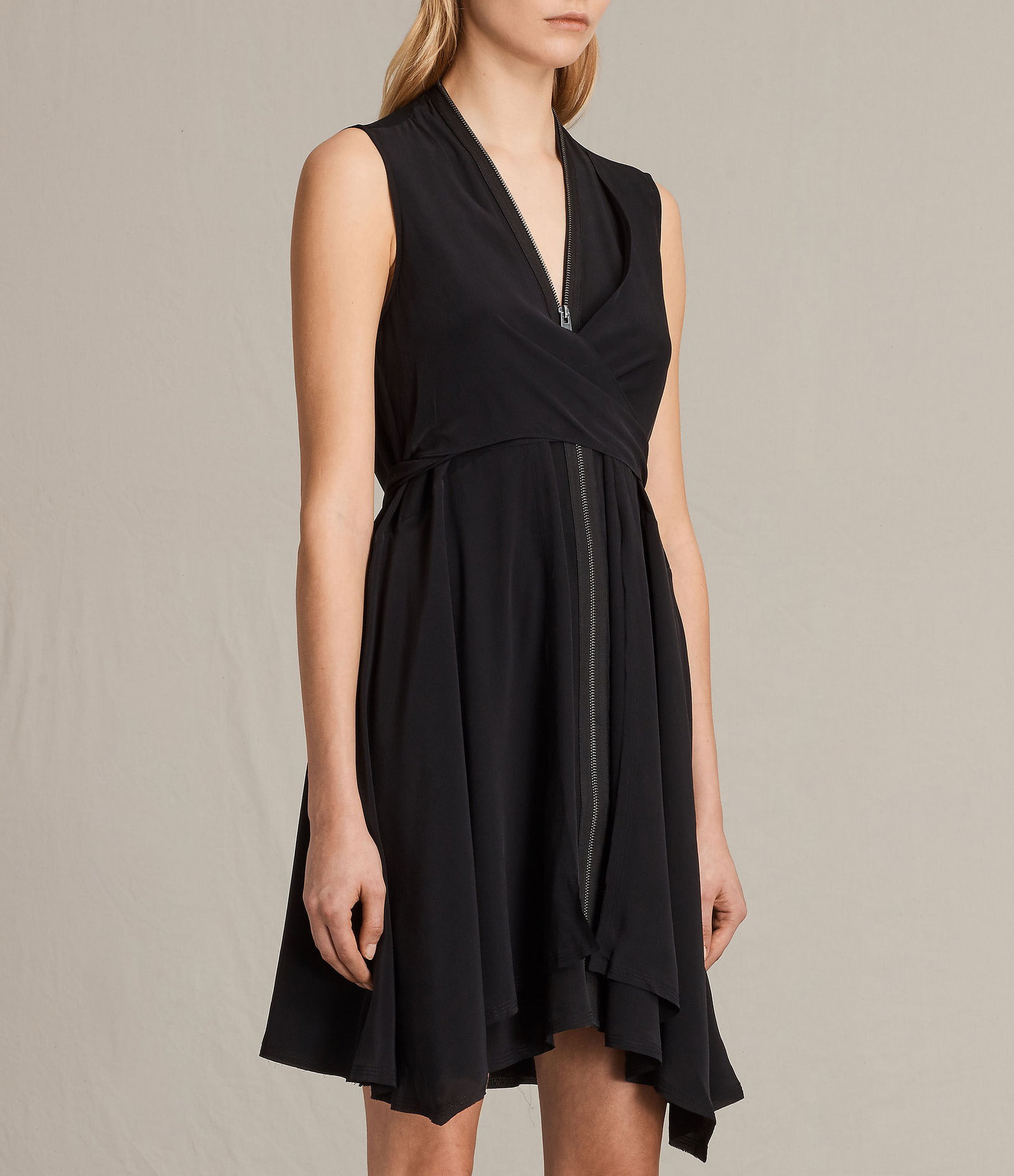 one shoulder black jersey dress Jovani 24142 - One Shoulder Jersey Evening Gown 12 / Black main image 0