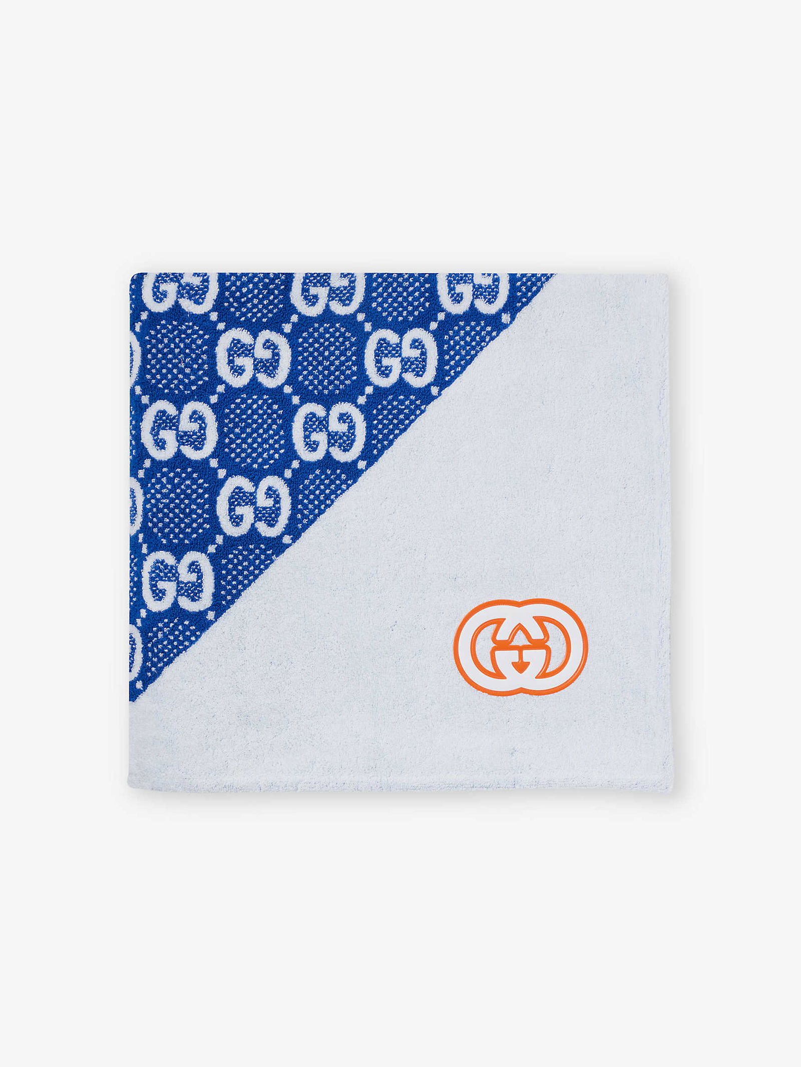 GUCCI GG Jumbo Logo-Print Cotton Towel 95cm X 165cm endource