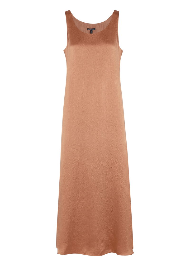 EILEEN FISHER Dusky Rose Silk Maxi Dress | endource