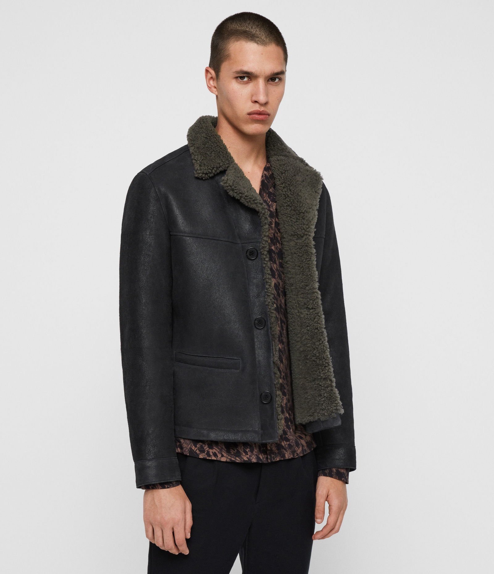 ALLSAINTS Garrick Shearling Jacket endource