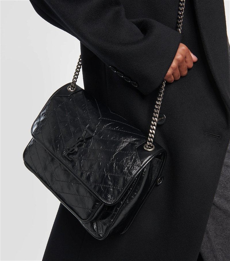 Saint Laurent Niki Baby Patent Leather Shoulder Bag