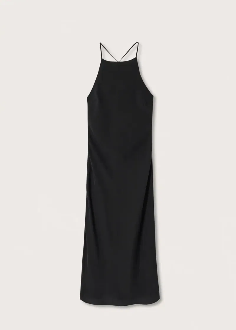 flowy modal dress mango Simple Maxi Dress with Slits