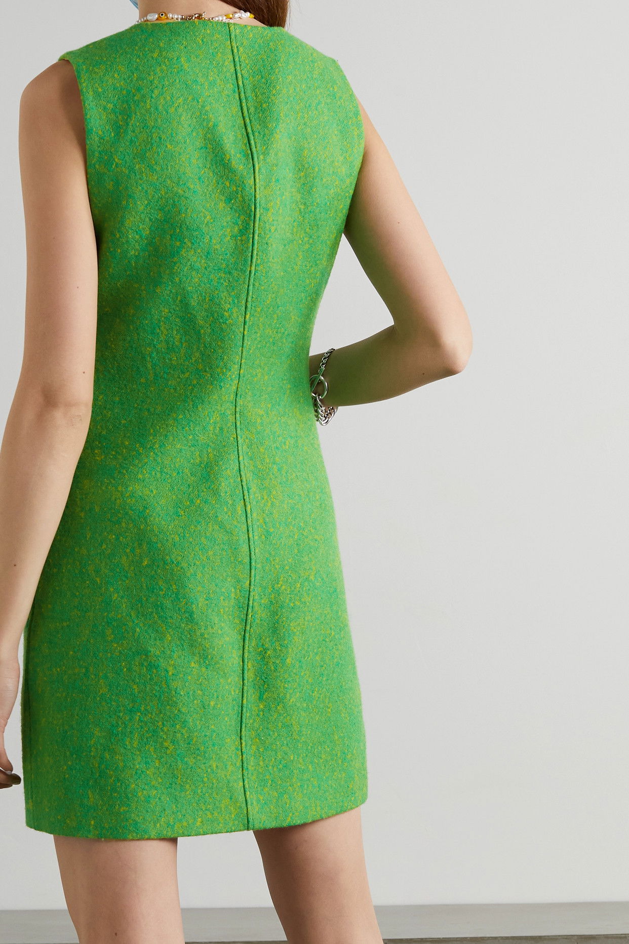 GANNI Recycled Wool Mini Dress | endource