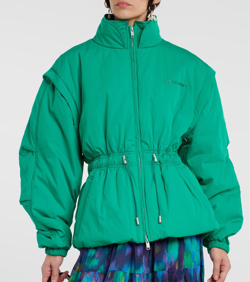 ISABEL MARANT ÉTOILE Cotton-Blend Blouson Jacket in Green | Endource