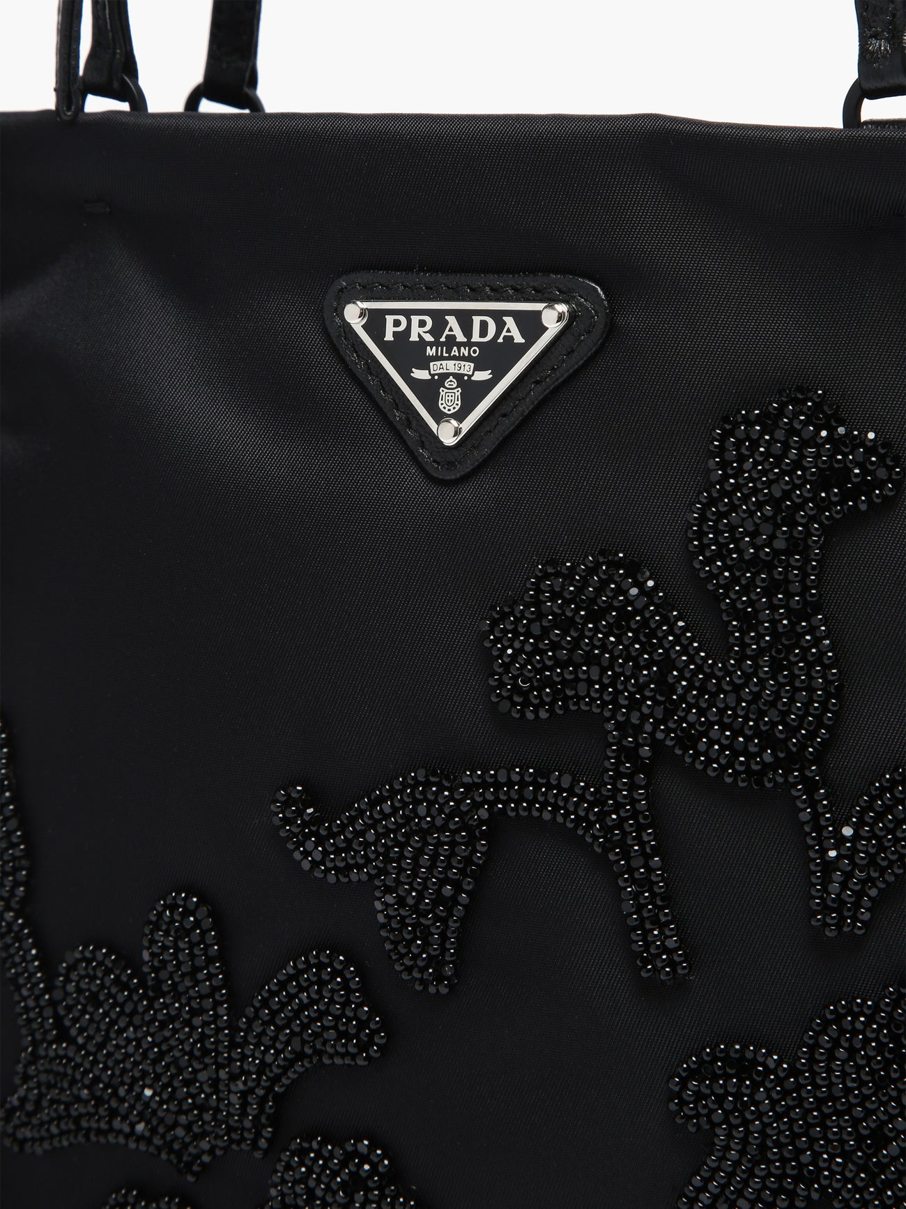 prada-floral-beaded-nylon-bag. 