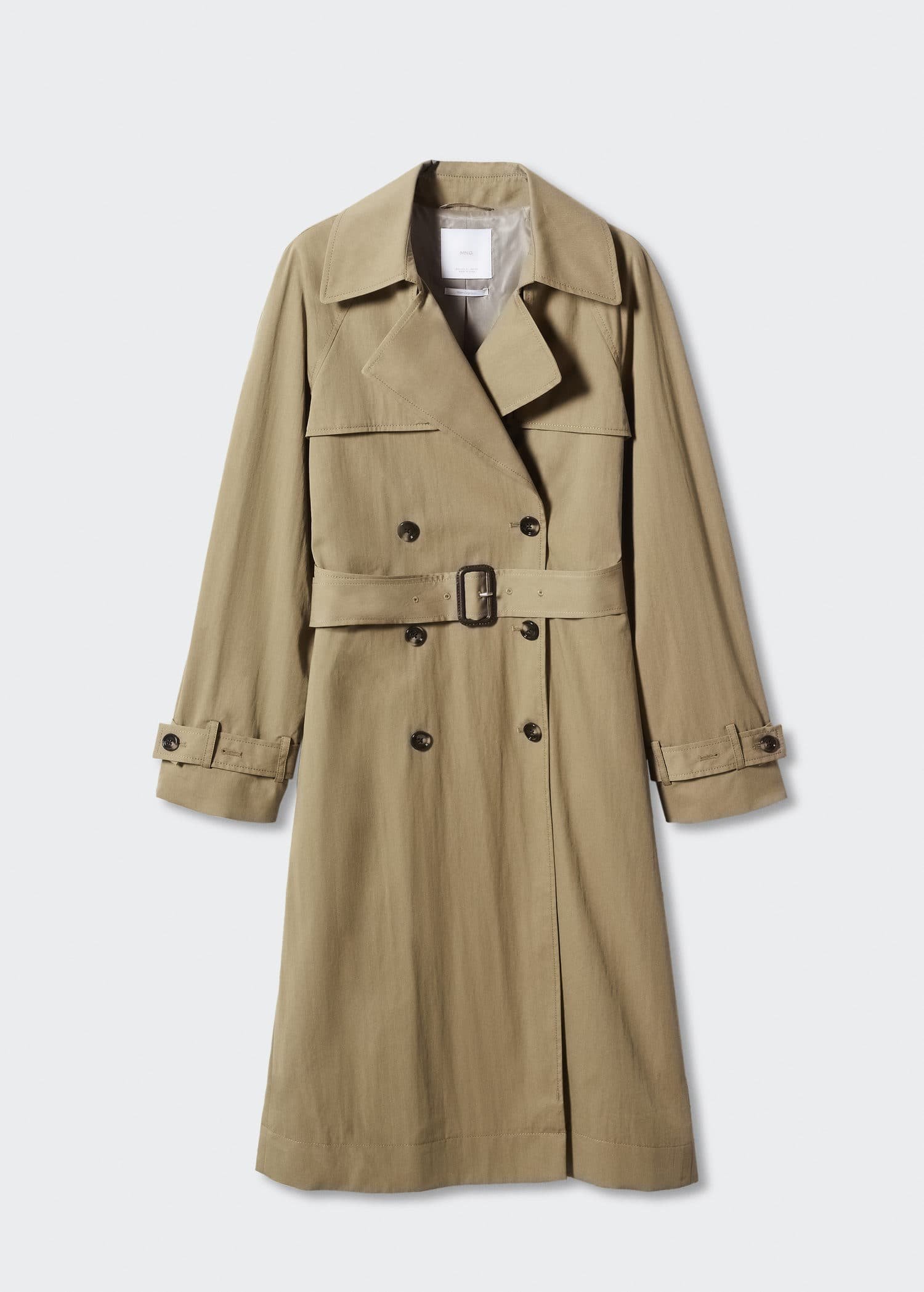 MANGO Classic Belted Trench in Khaki | Endource