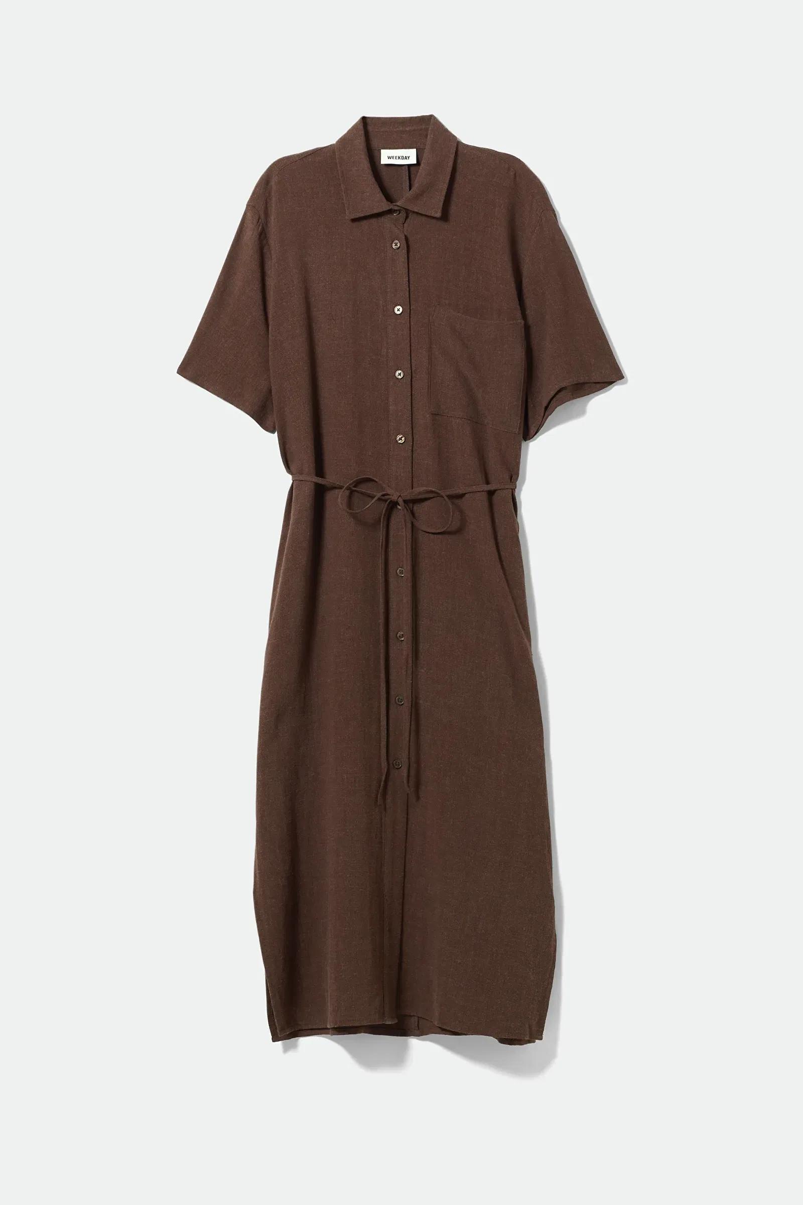 weekday linen dress Sleeveless Linen-Blend Panelled Maxi Dress