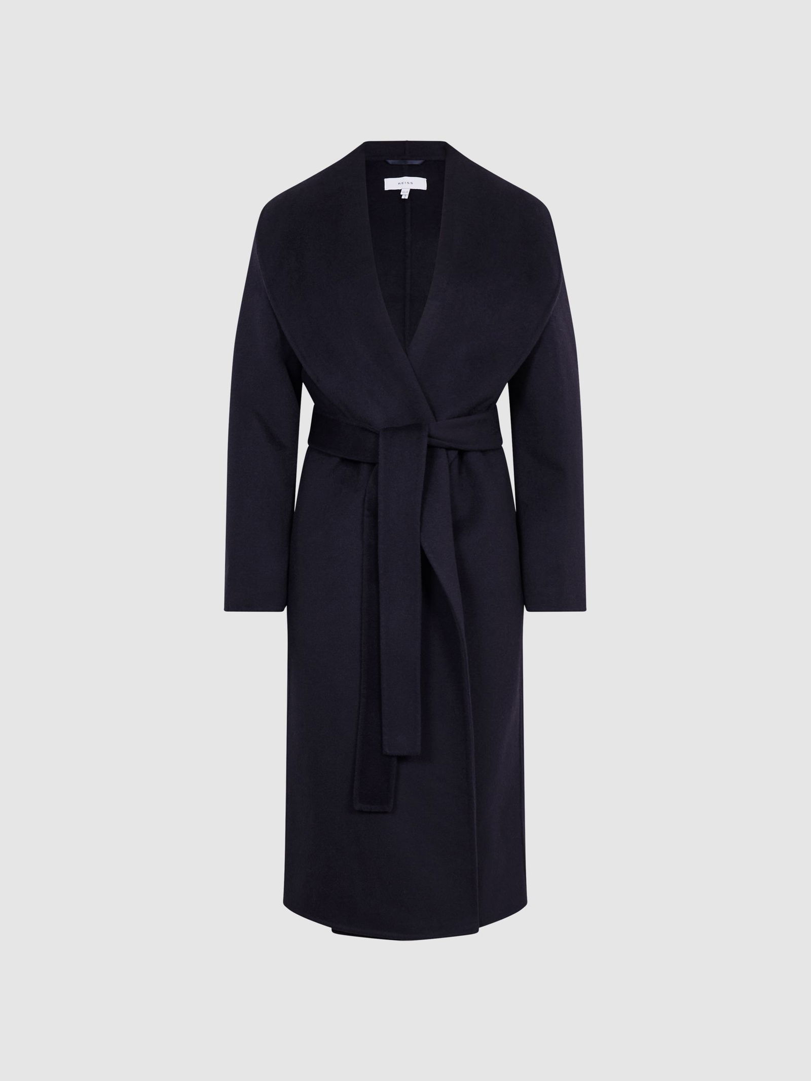 reiss freja shawl coat navy