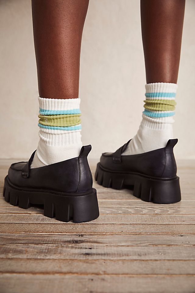 FREE PEOPLE FP Collection Landon Platform Penny Loafers endource