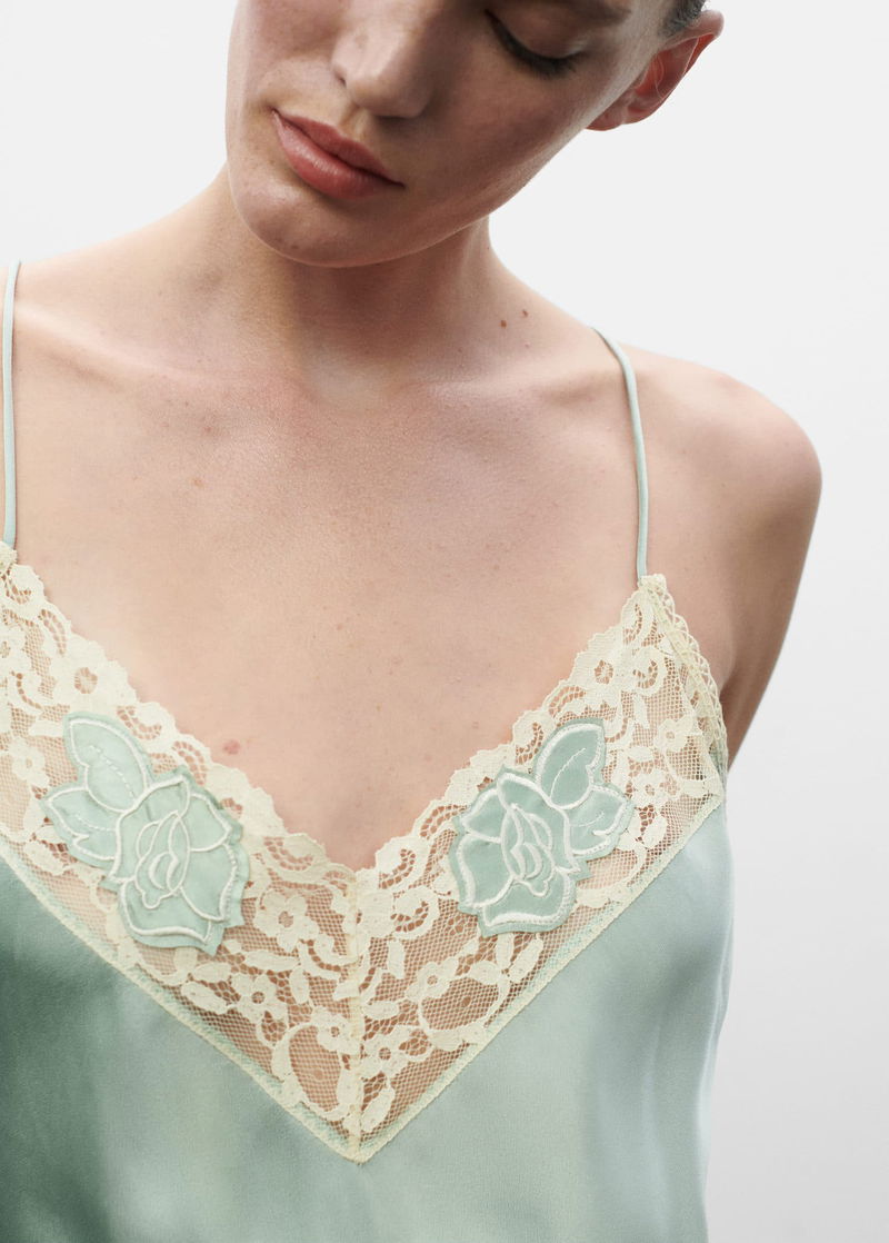 MANGO Mango x Jen Ceballos - Lace Camisole Dress | endource