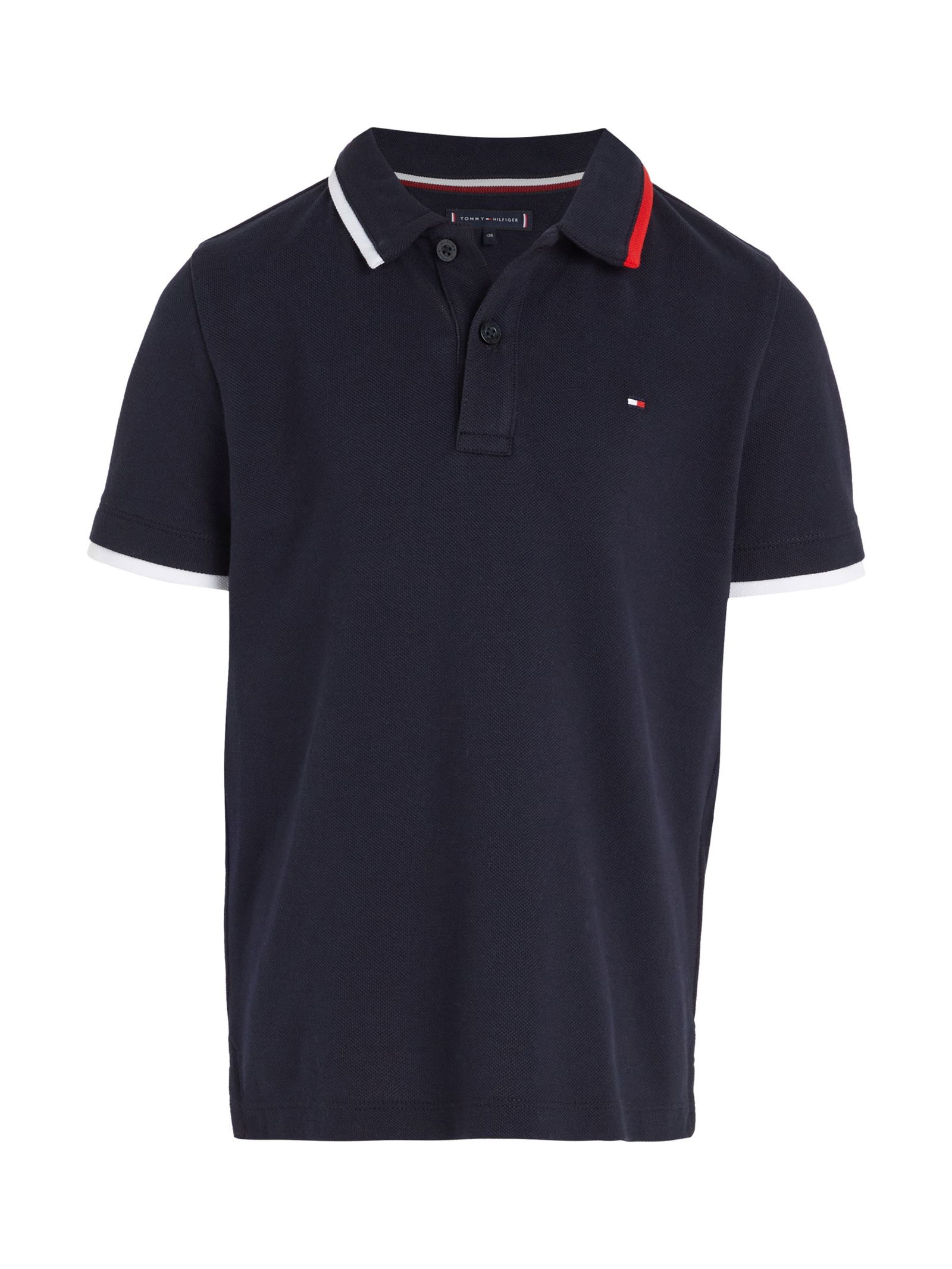 TOMMY HILFIGER Kids' Flag Tipping Logo Short Sleeve Polo Shirt in ...