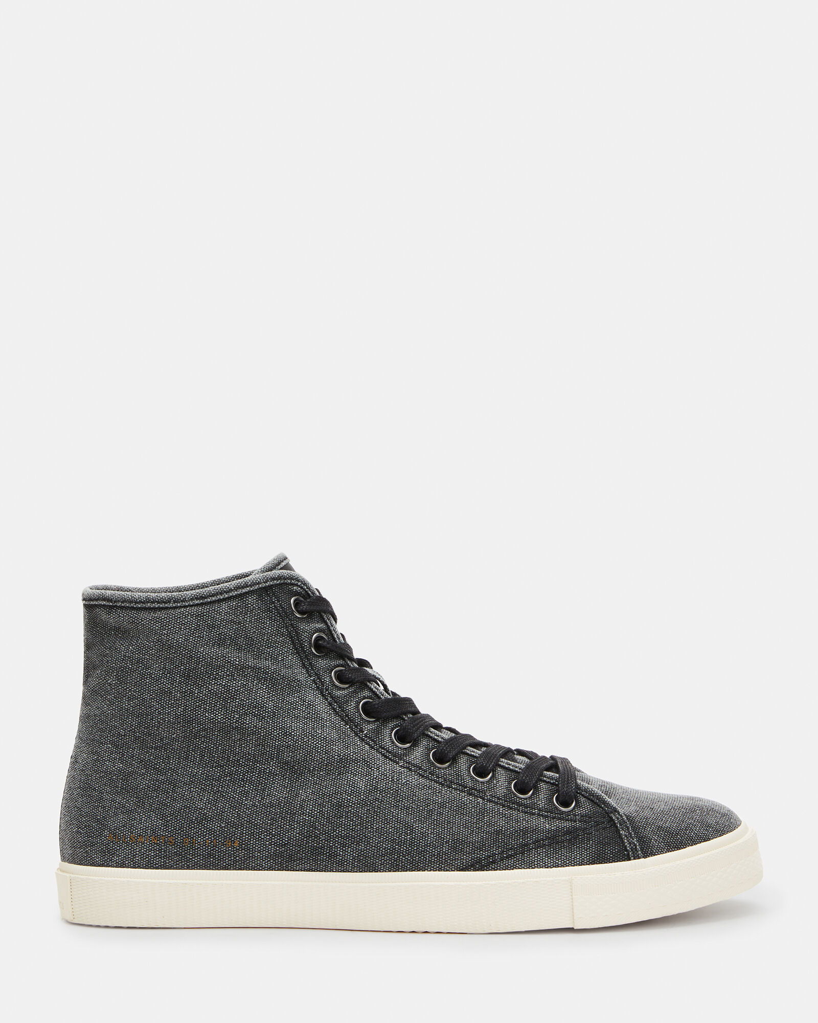 AllSaints Men\'s Grey Bryce Canvas High‎ Top Trainer Sneakers EU 43/ US 10 ALLSAINTS Bryce High Top Trainers | endource main image 4