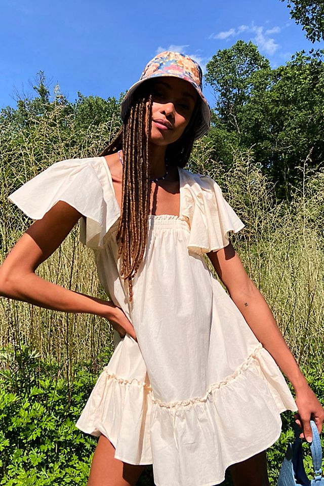 imogene mini dress Free People Imogene Mini Dress in Ecru