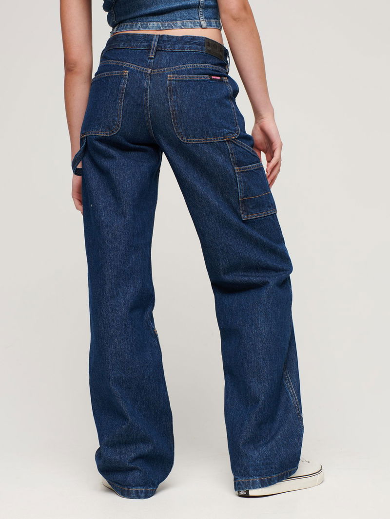 SUPERDRY Organic Cotton Mid Rise Denim Carpenter Jeans