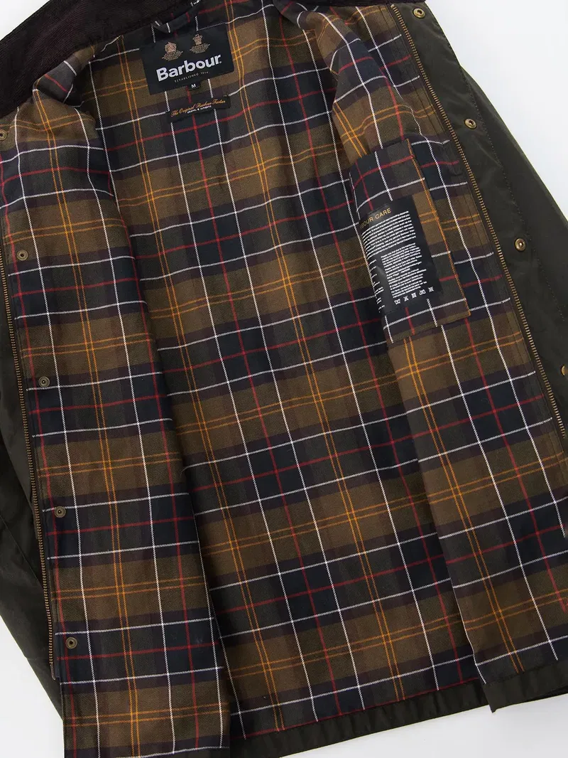 BARBOUR Evelar Waxed Jacket in Olive Endource