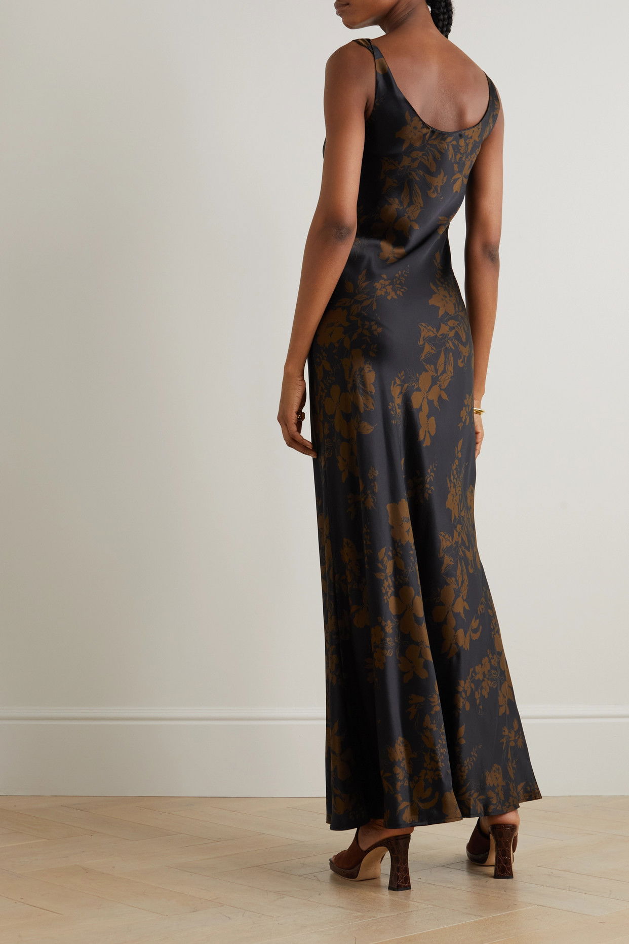 REFORMATION Annabelle Draped Floral Silk Maxi Dress | endource REFORMATION Annabelle Draped Floral Silk Maxi Dress | endource