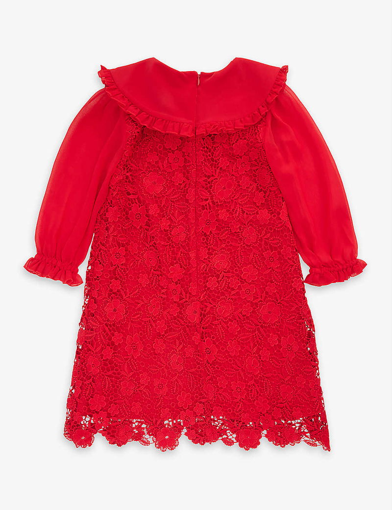 SELF-PORTRAIT Giupure Peter-Pan Collar Lace Mini Dress | endource SELF-PORTRAIT Giupure Peter-Pan Collar Lace Mini Dress | endource