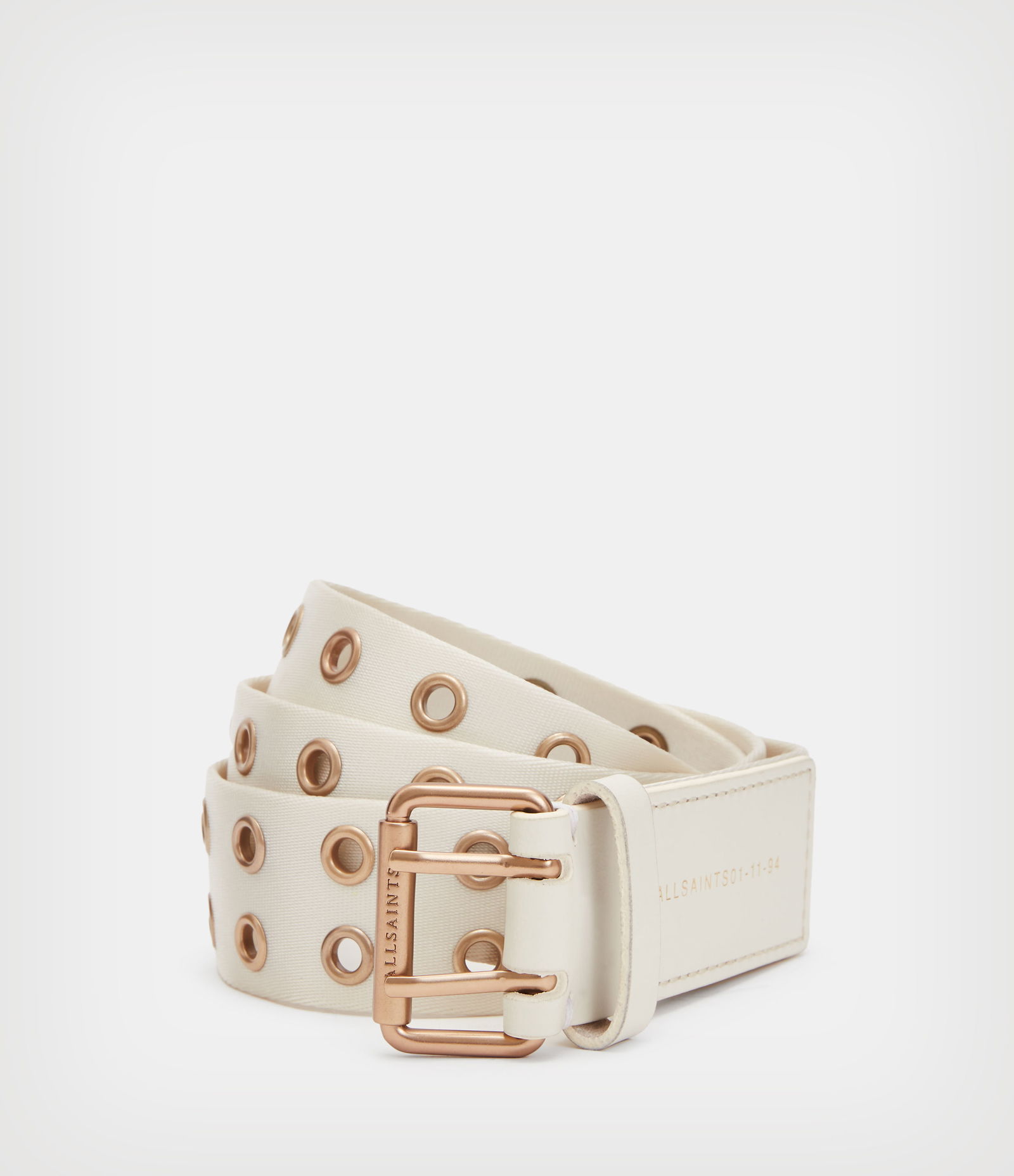 ALLSAINTS Imogen Leather Webbing Eyelet Belt | endource display picture 1