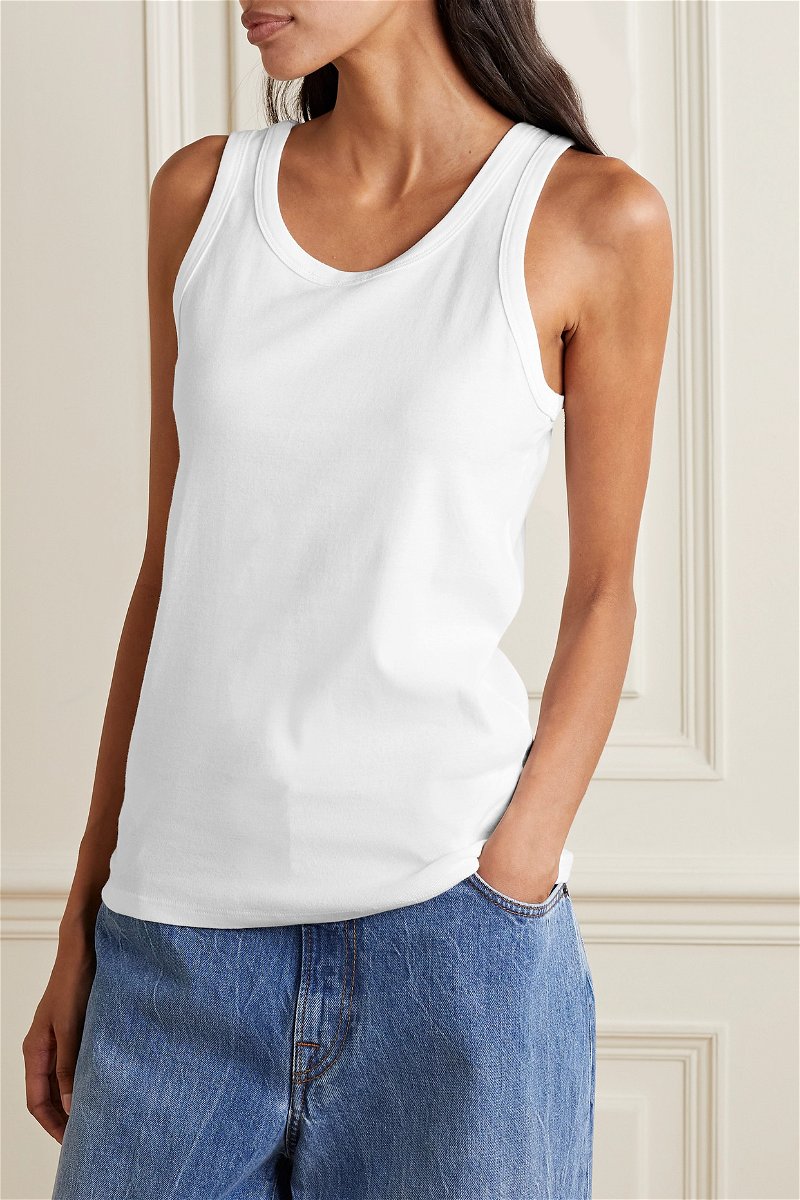 Frankie Top White in Organic Cotton – The Row