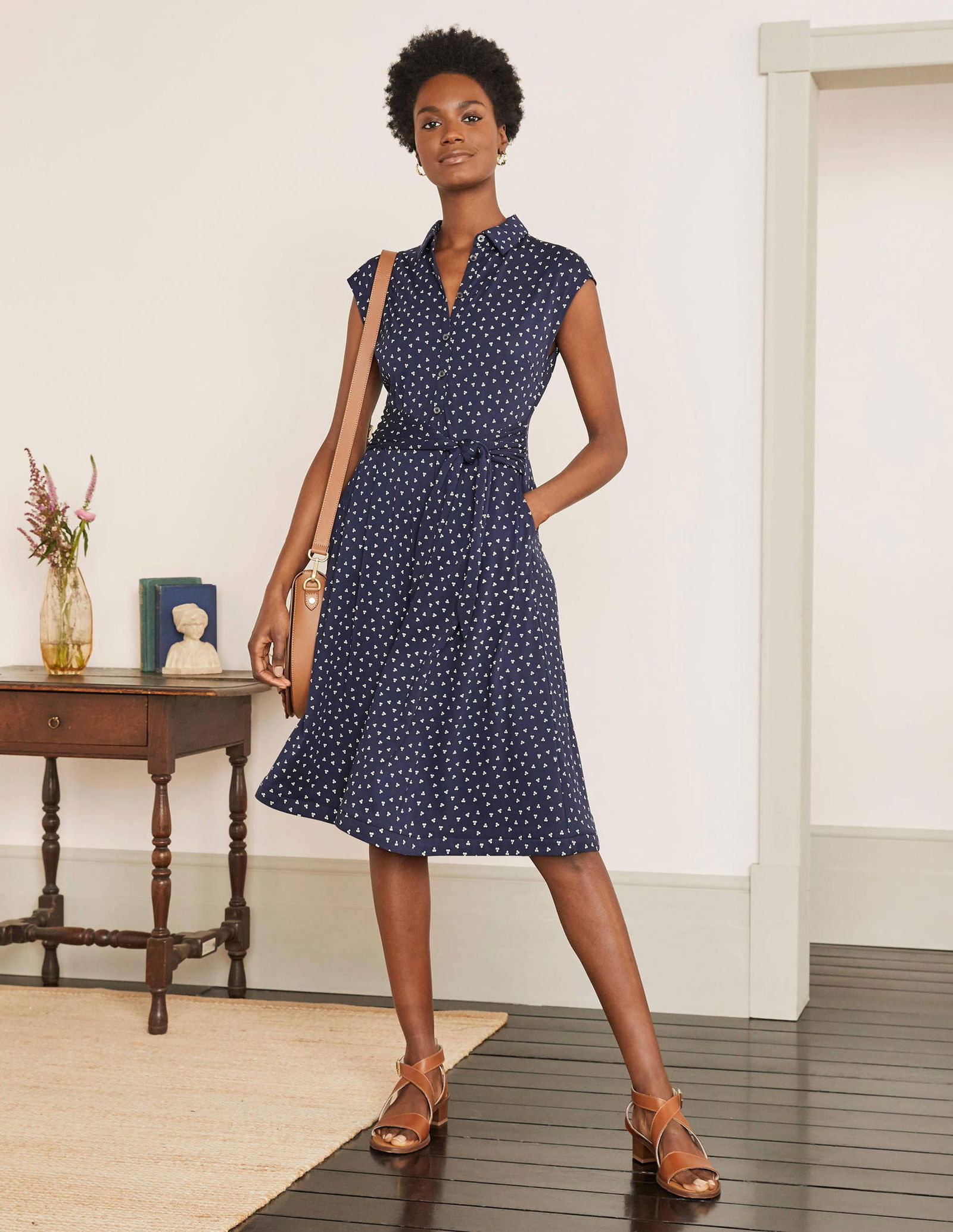 boden tie waist jersey shirt dress 20% off 6/17/2026