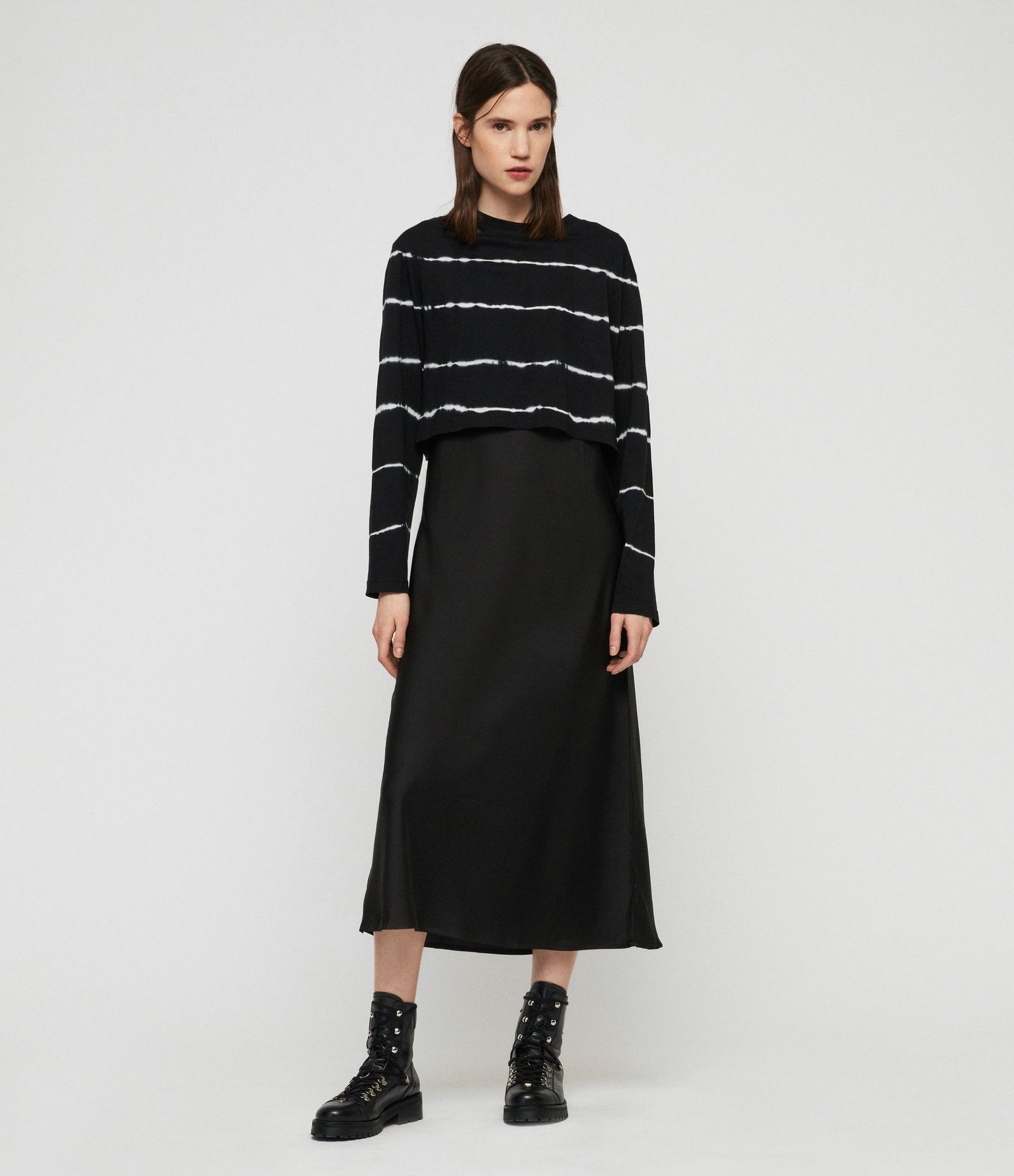allsaints benno tee slip midi dress allsaints benno tee slip dress